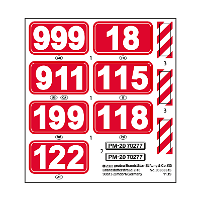 30808615_sparepart/Etikett 70277 "Porsche Macan S Feuerwehr